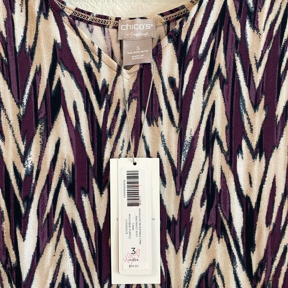 Chico’s Tank & Cardigan Bundle (2) XL Blue Open Front Anti Wrinkle Travelers - Picture 4 of 17